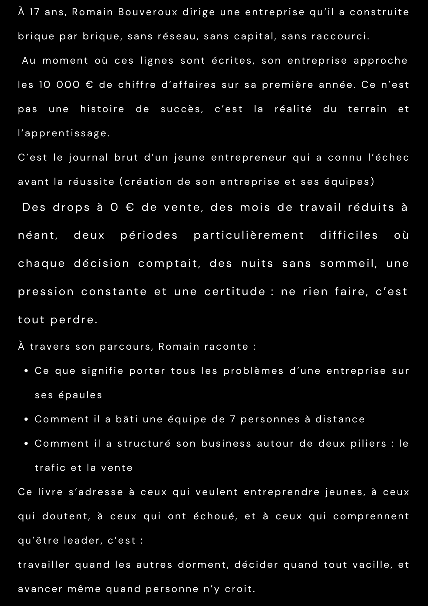 Journal d'un CEO de 17 ans / Livre numérique